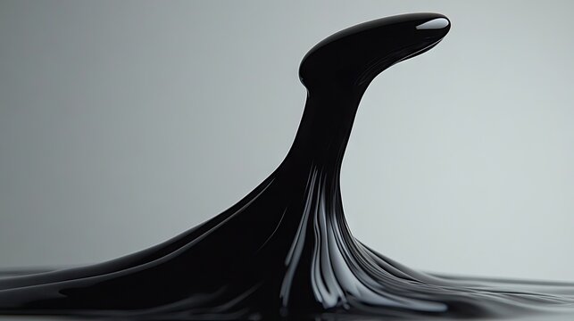 Dark liquid in a dramatic, dynamic splash.