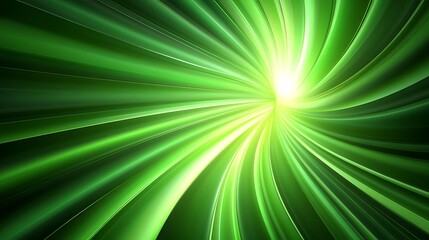 Abstract radiating green lines