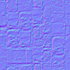 Medieval Stone Wall Normal Map Texture

