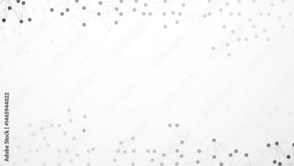Aufkleber abstract technology background with connecting dots and lines. futuristic digital technology network