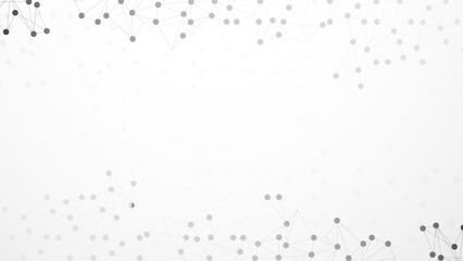 Abstract technology background with connecting dots and lines. Futuristic digital technology network connected with communication lines background