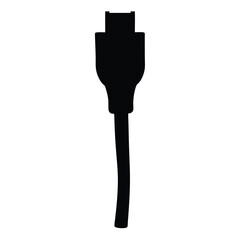hdmi cable vector silhouette icon - ideal for business, office, or remote work graphics.