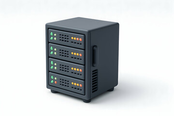 Fototapeta premium Modern data storage device with active indicators.