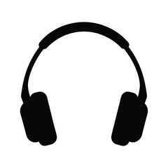 headphones vector silhouette icon - ideal for business, office, or remote work graphics.
