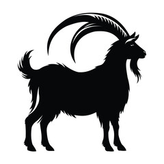Goat head logo illustration vector premium ram icon goat Silhouette farm logo