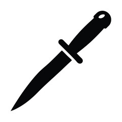letter opener vector silhouette icon - ideal for business, office, or remote work graphics.