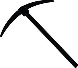 Pickaxe Icon Silhouette – Mining Tool Vector Image