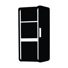 office fridge vector silhouette icon - ideal for business, office, or remote work graphics.