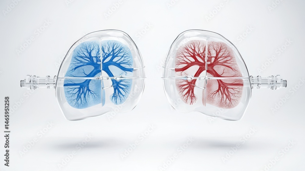 Aufkleber transparent glass models showcasing the detailed structure and intricate neural networks of the huma