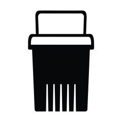 paper shredder vector silhouette icon - ideal for business, office, or remote work graphics.