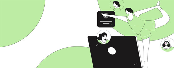 Personnel doing job interview flat vector concept operation hand drawn illustration
