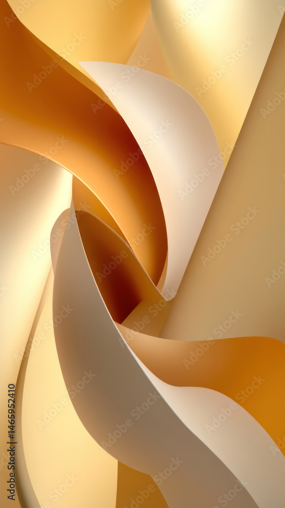 Poster the image is a close up of a piece of paper with a design on it. the design is made up of curved lin
