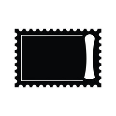 postage stamps vector silhouette icon - ideal for business, office, or remote work graphics.