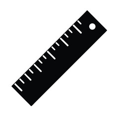 ruler vector silhouette icon - ideal for business, office, or remote work graphics.
