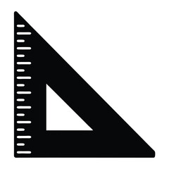 ruler vector silhouette icon - ideal for business, office, or remote work graphics.