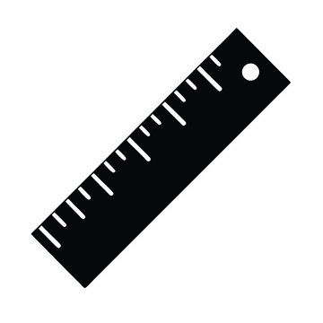 ruler vector silhouette icon - ideal for business, office, or remote work graphics.