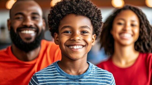 Family Enjoying a Fun Basketball Game Together