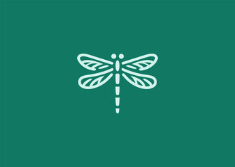 Dragonfly logo for nature, wellness, or delicate brand style.