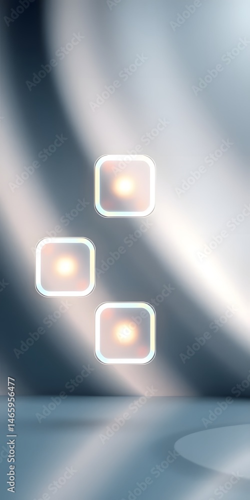 Leinwandbilder modern ui design, featuring glassmorphism elements, creating smooth blurred backgrounds. translucent