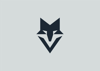 Geometric wolf logo for tech, gaming, or bold modern branding.