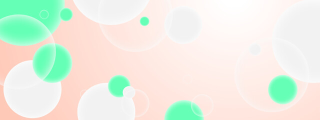 Pink background with green and white circles, suitable for graphic design projects, social media posts, flyers, and colorful advertising materials.