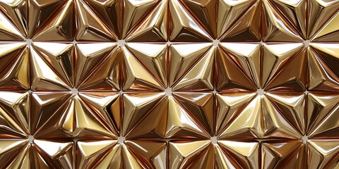 Golden Triangular Geometric Pattern Texture Background