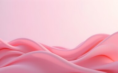 Fototapeta premium A pink wallpaper with wavy waves at the top. High quality