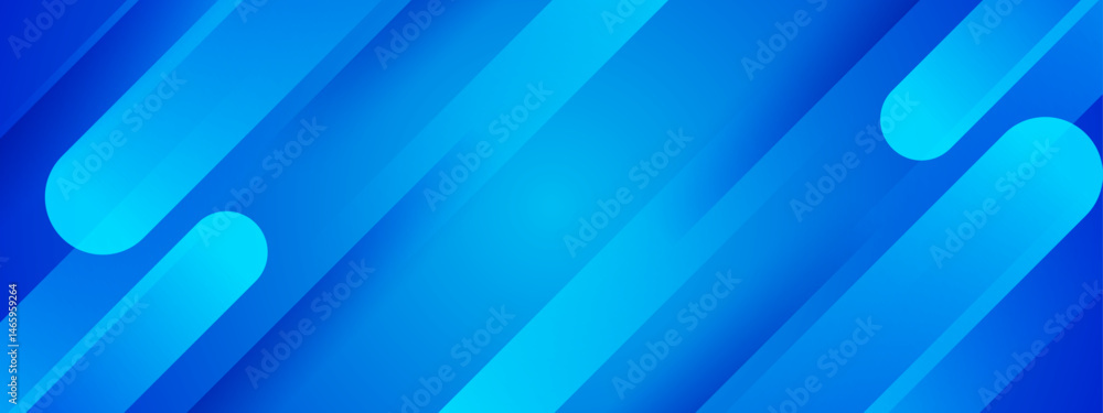 Poster blue abstract background with diagonal lines and semicircles. suitable for web design, presentations