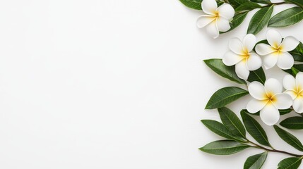 Tropical Floral Arrangement with Green Leaves