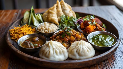 Traditional Nepalese Cuisine A beautifully arranged