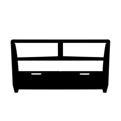desk drawer organizer vector silhouette icon - ideal for business, office, or remote work graphics.