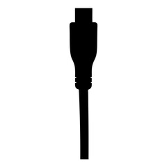 hdmi cable vector silhouette icon - ideal for business, office, or remote work graphics.