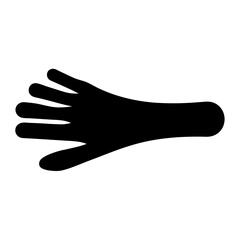 Obraz premium mouse wrist rest vector silhouette icon - ideal for business, office, or remote work graphics.