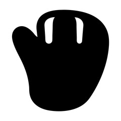 mouse wrist rest vector silhouette icon - ideal for business, office, or remote work graphics.