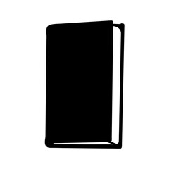 Fototapeta premium notebooks vector silhouette icon - ideal for business, office, or remote work graphics.