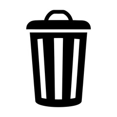 recycling bin vector silhouette icon - ideal for business, office, or remote work graphics.