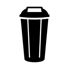recycling bin vector silhouette icon - ideal for business, office, or remote work graphics.