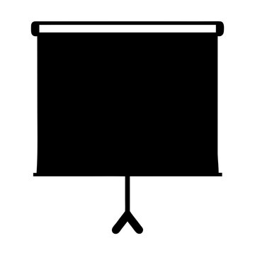 black projector screen on tripod clip art preview