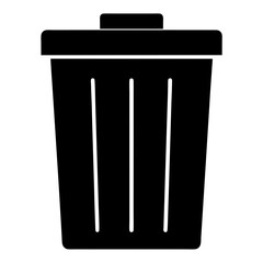 trash bin vector silhouette icon - ideal for business, office, or remote work graphics.