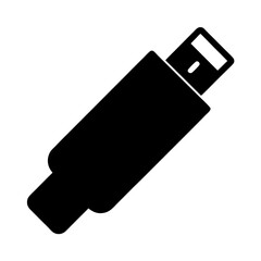 usb flash drive vector silhouette icon - ideal for business, office, or remote work graphics.