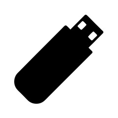 usb flash drive vector silhouette icon - ideal for business, office, or remote work graphics.