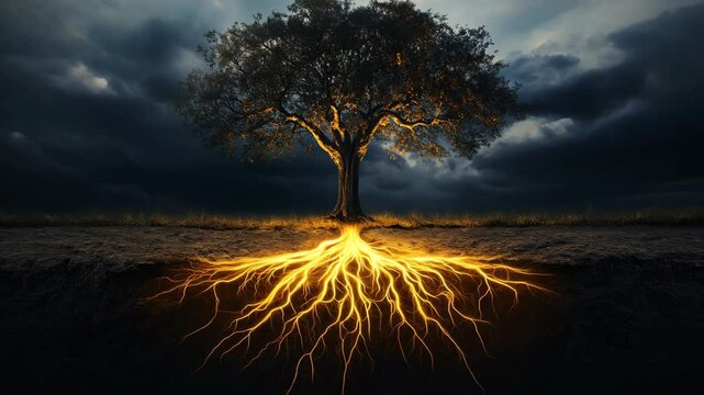 Energy from trees transmitted to the earth