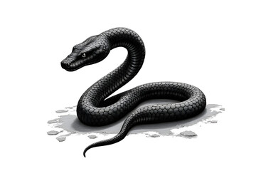 Fototapeta premium black and white snake