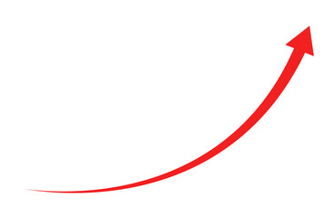 Curved Arrow Icon for Growth and Directional Change