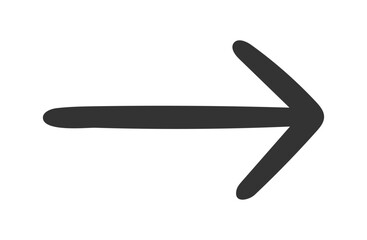 Hand-drawn Arrow Icon for Casual UI and Notes