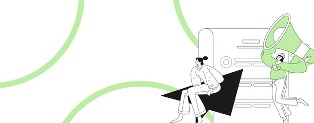 Personnel doing job interview flat vector concept operation hand drawn illustration
