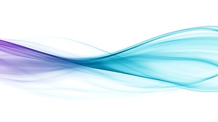 Abstract flowing curves of turquoise and purple