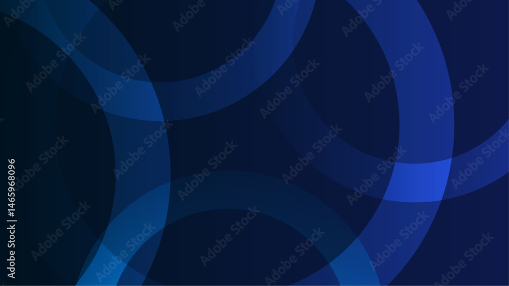 Poster dark blue abstract background with overlapping circles suitable for modern design projects, web back