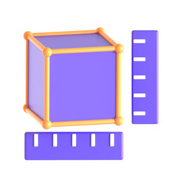 model 3d measurement 3d icon illustration