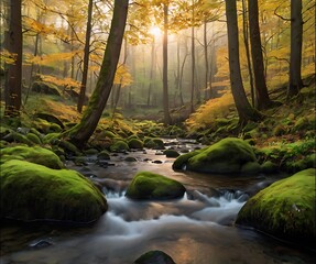 stream in the forest